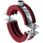 FISCHER - Collare con guarnizione in silicone FRSH 20-24 per tubi 1/2, isolamento acustico, viti adattabili, dado M8 per barre filettate.
