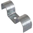 FISCHER - BSMZ 24 gaffetta doppia in metallo per fissaggio di condotte elettriche, tubi flessibili e rigidi, condotte in acciaio con un solo punto di fissaggio.