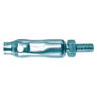 FISCHER - sistema di sospensione oscillante PDH M10, fissaggio a punto singolo con effetto pendolo, assorbe variazioni di lunghezza, regolazione in altezza.