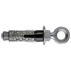 FISCHER - GM 12 O con occhiolo, ancorante GM 6 O occhiolo cl. 8.8, corpo espandente in ghisa, accessori metrici in acciaio zincato, per calcestruzzo e pietra.