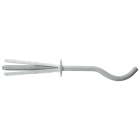 FISCHER - Kit mensole gancio verniciate bianche disponibili sezione tonda piatta. Sagomato mozzo alluminio, boccola copertura foro migliorare aspetto estetico.