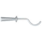 FISCHER - Kit mensole gancio verniciate bianche tondo 8,8mm. Sagomato mozzo radiatori tubolari. Boccola copertura foro ABS bianco migliorare aspetto estetico.