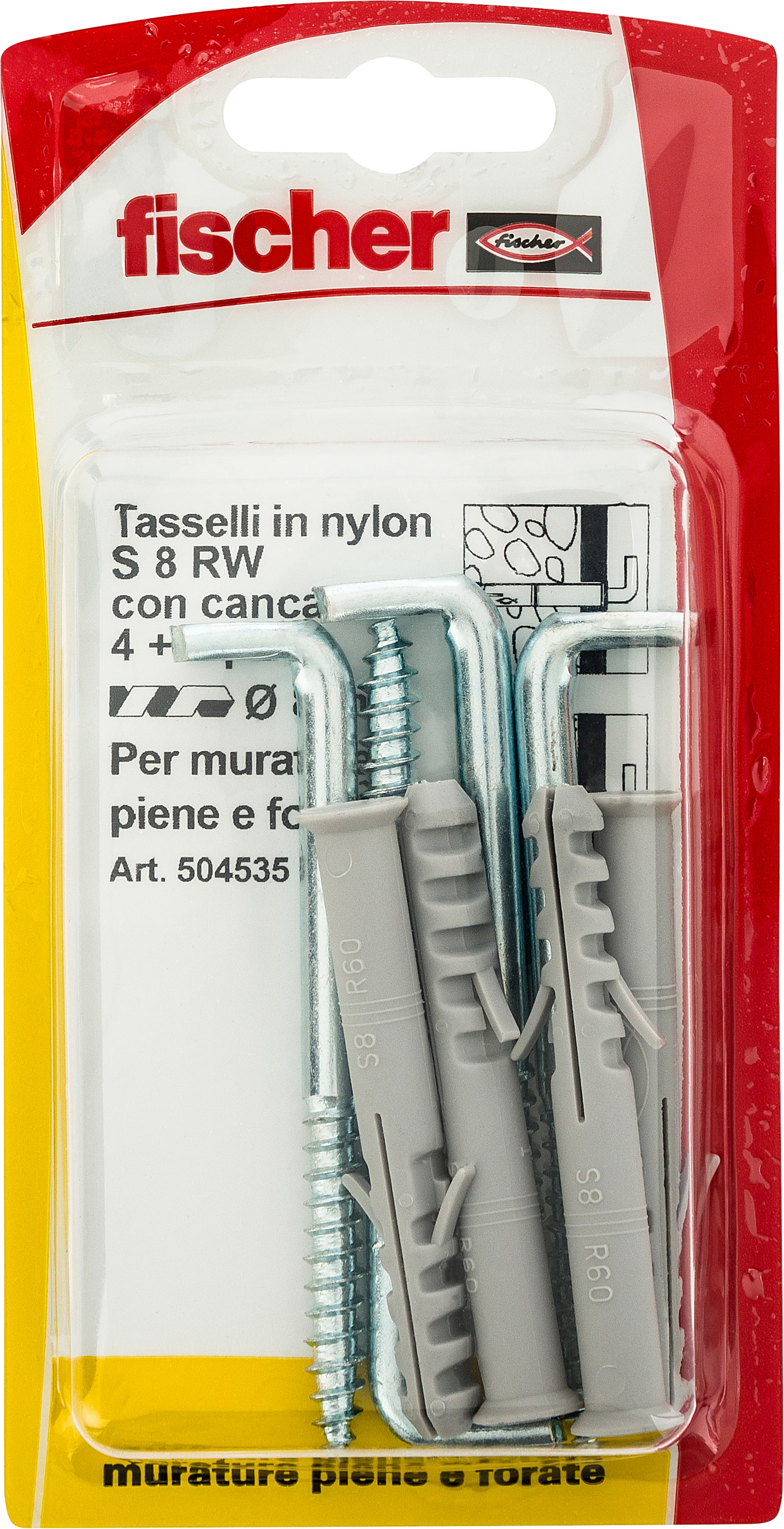 FISCHER - S 8x40 R W K Tasselli/Cancani - L. Gialla.