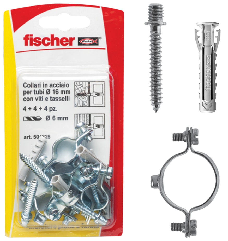 FISCHER - Collari D12 K fissatubi/vite/tassello.