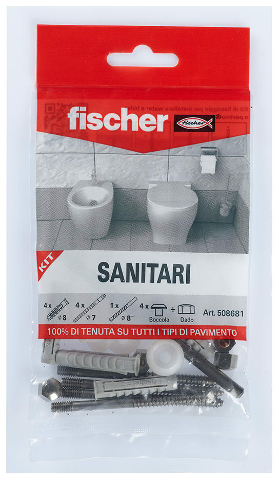 FISCHER - Kit sanitari a pavimento RtF 4pz/punta.