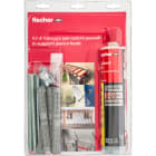 FISCHER - Kit fissaggio carichi pesanti L.Verde e T-Bond 300 K, resina hybrid certificata per ancoraggi su murature e calcestruzzo, testata per 50 anni.