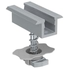 FISCHER - PMC 30-34 morsetto centrale preassemblato per pannelli fotovoltaici con cornice in alluminio, dado a martello e molla per facile posizionamento.