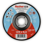 FISCHER - Disco abrasivo fischer FGD-CP 125X6X22,23 per levigatura confortevole di acciaio. Durata elevata, riduce scheggiature, ideale per saldature e angoli.