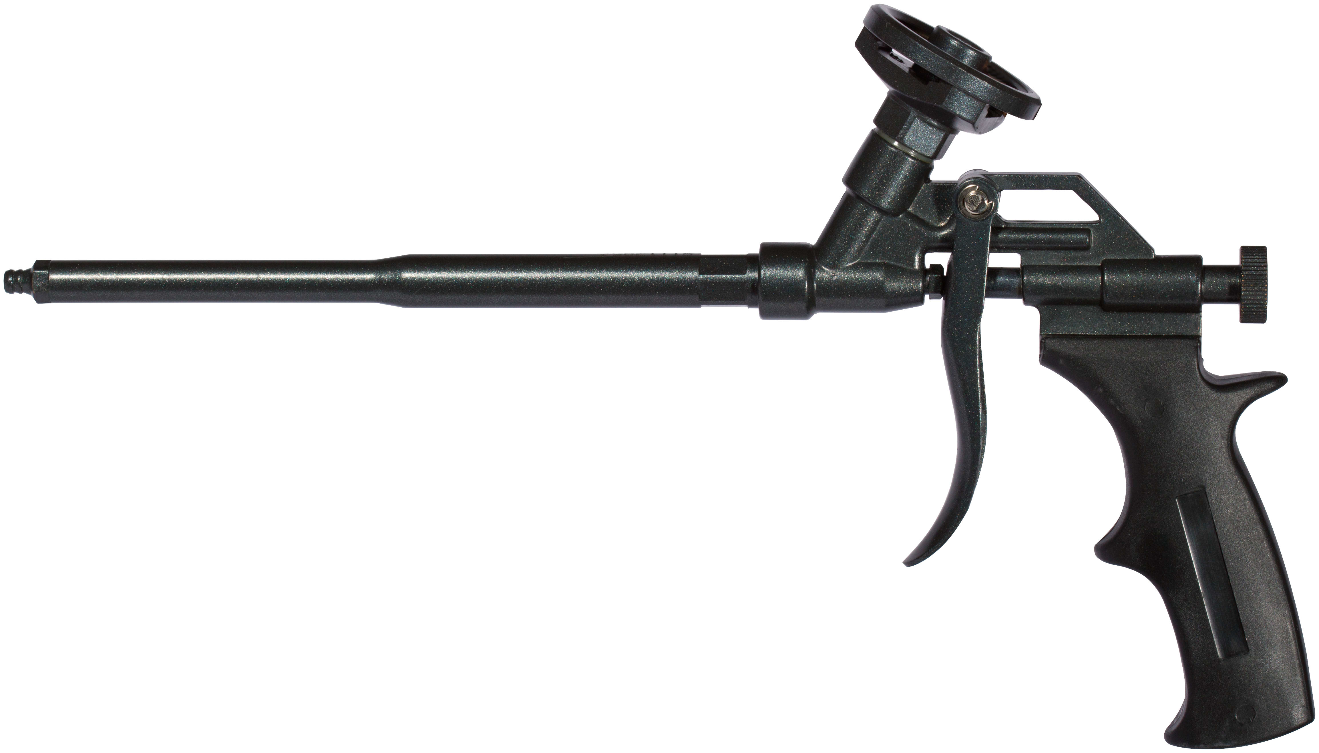 FISCHER - Pistola PUP M4 in metallo nero con TEFLON, dosatore ideale per schiume fischer e applicazioni precise.