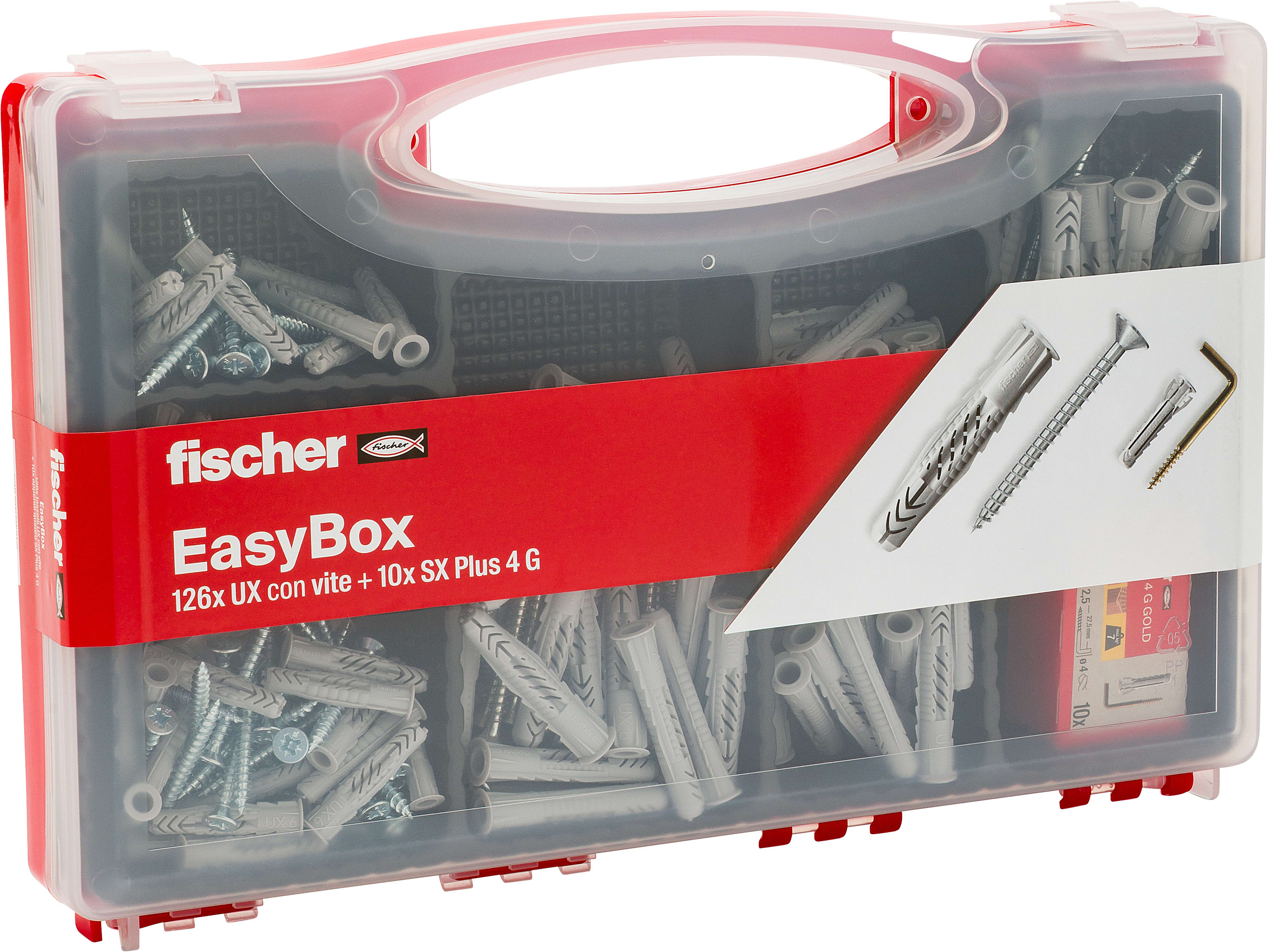 FISCHER - Easy Box 136pz, confezione pratica e completa per ogni esigenza.