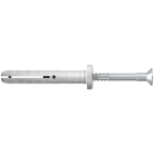 FISCHER - Fissaggio a percussione fischer N-F 5x30/5 F con tassello in nylon e vite a chiodo in acciaio zincato, ideale per strutture leggere in metallo.