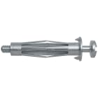 FISCHER - Il fissaggio metallico HM 4X32 S è versatile per pannelli, installabile con pinza, cacciavite o avvitatore, ideale per luci e binari tende.