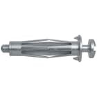 FISCHER - Il fissaggio metallico HM 5X37 S è versatile per pannelli, installabile con pinza, cacciavite o avvitatore, ideale per luci e binari tende.