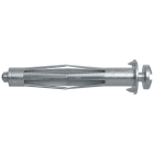 FISCHER - HM 5X52 S: fissaggio metallico versatile per pannelli, installabile con pinza, cacciavite o avvitatore, ideale per luci e binari tende.