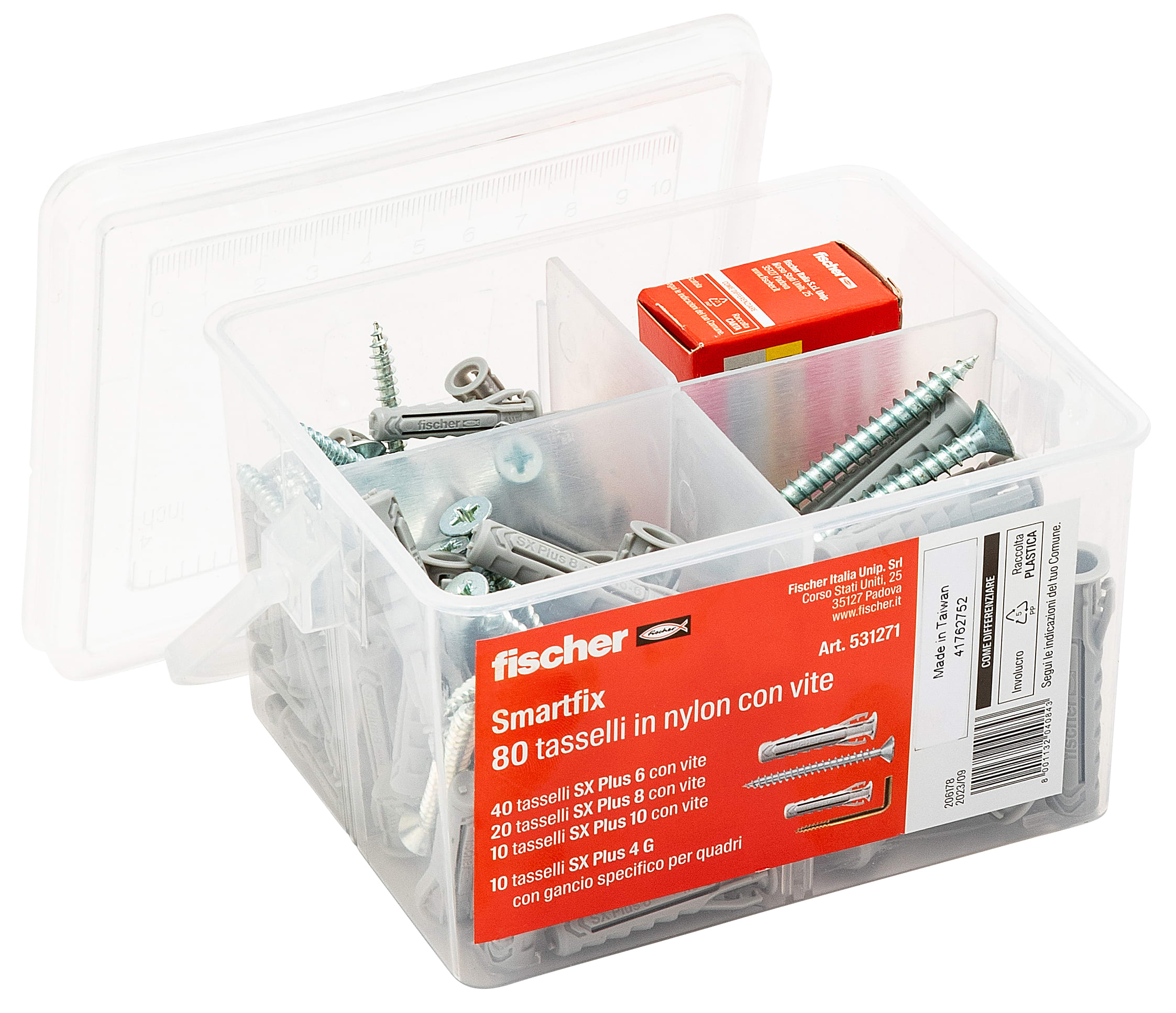 FISCHER - Smartfix Box 80pz - Scatola SmartFix con 80 pezzi
