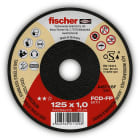 FISCHER - Il disco da taglio fischer FCD-FP 125x1,0x22,23 inox offre tagli affidabili su acciaio e inox, con bassa sbavatura e scintille ridotte.