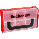 FISCHER - Valigetta FixTainer con tasselli, viti e ganci per applicazioni e materiali da costruzione comuni.
