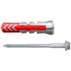 FISCHER - DUOPOWER 10X50 BM T.ESA.FLANG. Tassello universale bimateriale: si espande, si piega o si annoda su pieni, forati, cartongesso, pietra naturale.