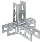 FISCHER - PFUF 4D elemento di collegamento. Connettori fischer PFUF 2D, 3D e 4D uniscono profili FUS col dado PFCN. Zincato a freddo.