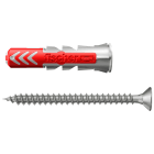 FISCHER - DUOPOWER W100 8 K: tassello con vite universale bimateriale, si adatta al materiale con espansione, piegatura o annodamento.