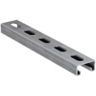 FISCHER - FUS 21/2,0-3M HDG: profilo a U per montaggio fischer, 3000 mm, dentatura e fori asolati per fissaggio condotte e strutture di sostegno.