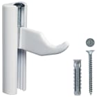 FISCHER - RX rad. alluminio su muratura, kit mensole regolabili in altezza, ideali per radiatori su pareti sottili, staffe con tassello SX8, colore bianco.