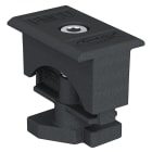 FISCHER - Morsetto centrale universale anodizzato nero per pannelli fotovoltaici con cornice alluminio 30-50 mm, installabile ruotando.