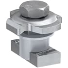 FISCHER - Connettore rapido PFCN 41 ZL: collega profilati FUS con rotazione 90°, molla e zigrinatura per posizionamento sicuro, finitura zinco lamellare.