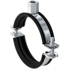 FISCHER - FRS-L 146-155 UNIVERSAL: collare con guarnizione anti-rumore, chiusura rapida a due viti con dado M8/M10, R120, DIN 4109.