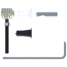 FISCHER - Kit WB 9 B TU: fissaggio invisibile per WC e bidet sospesi, testato per 400 kg, compatibile con pareti compatte.