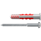 FISCHER - DUOSEAL 8X48 S plug/screw A2: tassello sigillante per piastrelle e accessori doccia, evita infiltrazioni, con vite inox