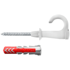 FISCHER - EASYHOOK OCCHIOLO APERTO DUOPO: trasforma viti in ganci e occhioli. Gancio in plastica con fibra di vetro, installazione rapida duopower.