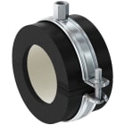 FISCHER - FRSK 101-104: collare in acciaio zincato con guarnizione anti rumore, chiusura rapida a vite e dadi M8/M10 o M12/M16, per tubi 10-219 mm.