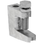 FISCHER - TKL L M8 HDG: morsetto di serraggio fischer con foro filettato per fissaggio a travi d'acciaio. Necessarie strap di sicurezza per VdS sopra DN 65.