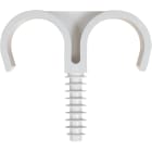 FISCHER - Clip fissatubo a battere per installazioni veloci senza tasselli, avvolgente e robusta grazie alla nervatura di rinforzo, FX-D 20.