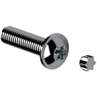 FISCHER - Kit antieffrazione M8: 4 viti zincate bianche M8x25 con testa bombata e impronta TX 40, ideali per inferriate e sistemi di sorveglianza su cappotto.