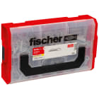 FISCHER - Fixtainer SX Plus Tassello: scatola pratica con tasselli, viti e ganci per varie applicazioni e materiali da costruzione.