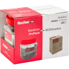 FISCHER - sx 6x30 s refillpack 400 pz: barattolo in plastica propack e scatola ecoricarica per ricaricare con tasselli nylon sx e viti truciolari.