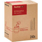 FISCHER - I tasselli fischer SX 5x25 s ecoricarica 240pz offrono supporto su calcestruzzo, mattoni e pietra naturale, garantendo fissaggi sicuri e permanenti.