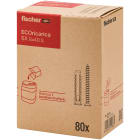 FISCHER - Tasselli fischer SX 8x40 S con ecoricà rica 80 pz: espansione a 4 settori per fissaggio sicuro su calcestruzzo, mattoni e pietra naturale.