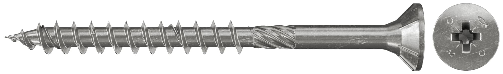 FISCHER - Vite Fischer PowerFast FPF-SZ A2P in acciaio inossidabile per fissaggi robusti su legno. Adatta per posti auto coperti e balconi.