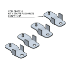 FLEXTEC - KIT 4 STAFFE PER FISSAGGIO A PARETE