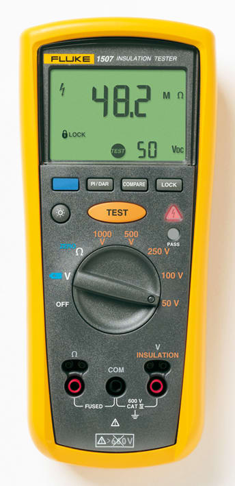 FLUKE - Fluke 1507 Tester d'isolamento, 50/100/250/500/1000V, 10GOhm, continuità 200mA
