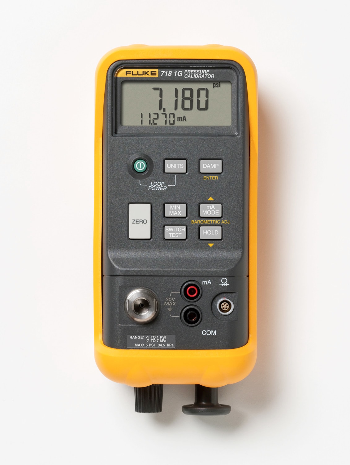 FLUKE - Fluke 718 1G Calibratore di pressione 70mbar, pompa manuale interna, switch test