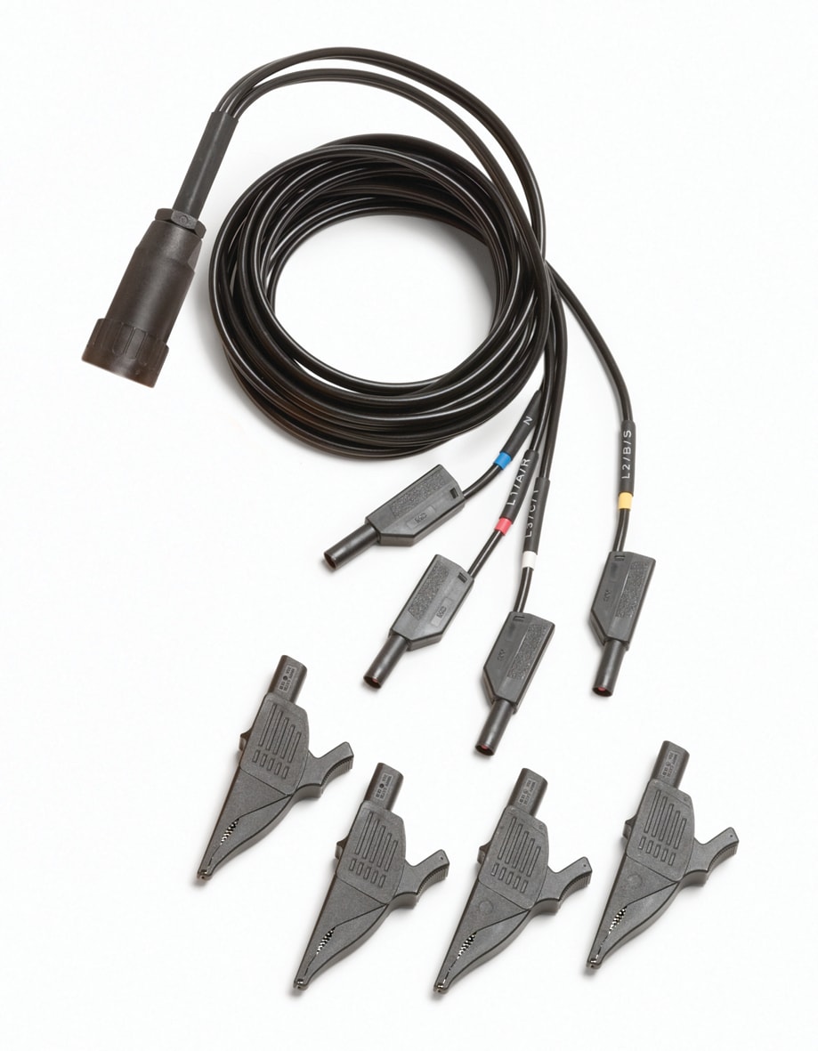 FLUKE - Fluke VL1735/45 Set 4 cavi tensione e coccodrilli per Fluke 1734/1745