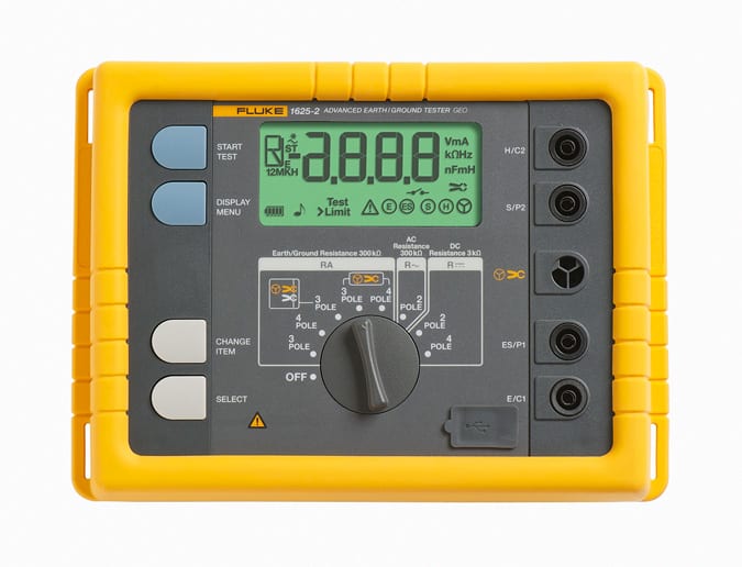 FLUKE - Fluke 1625-2 Tester di resistenza e resistività di terra, 3 o 4 poli, controllo automatico frequenza