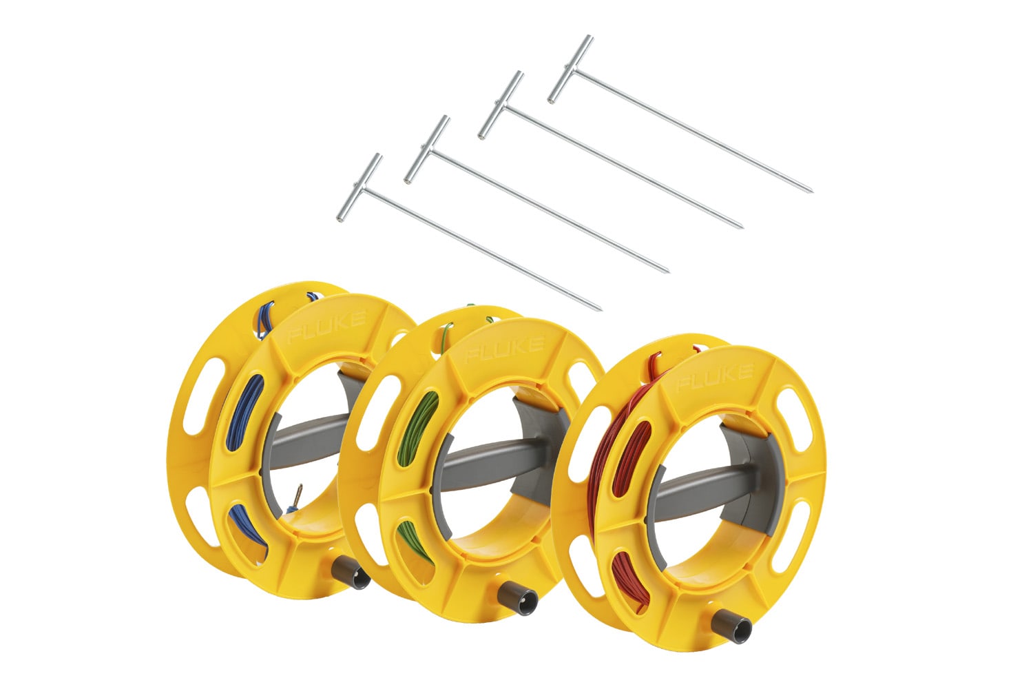 FLUKE - Fluke ES-162P4-2 Set di 4 picchetti e 3 rocchette cavo per Fluke 162x, L=50m