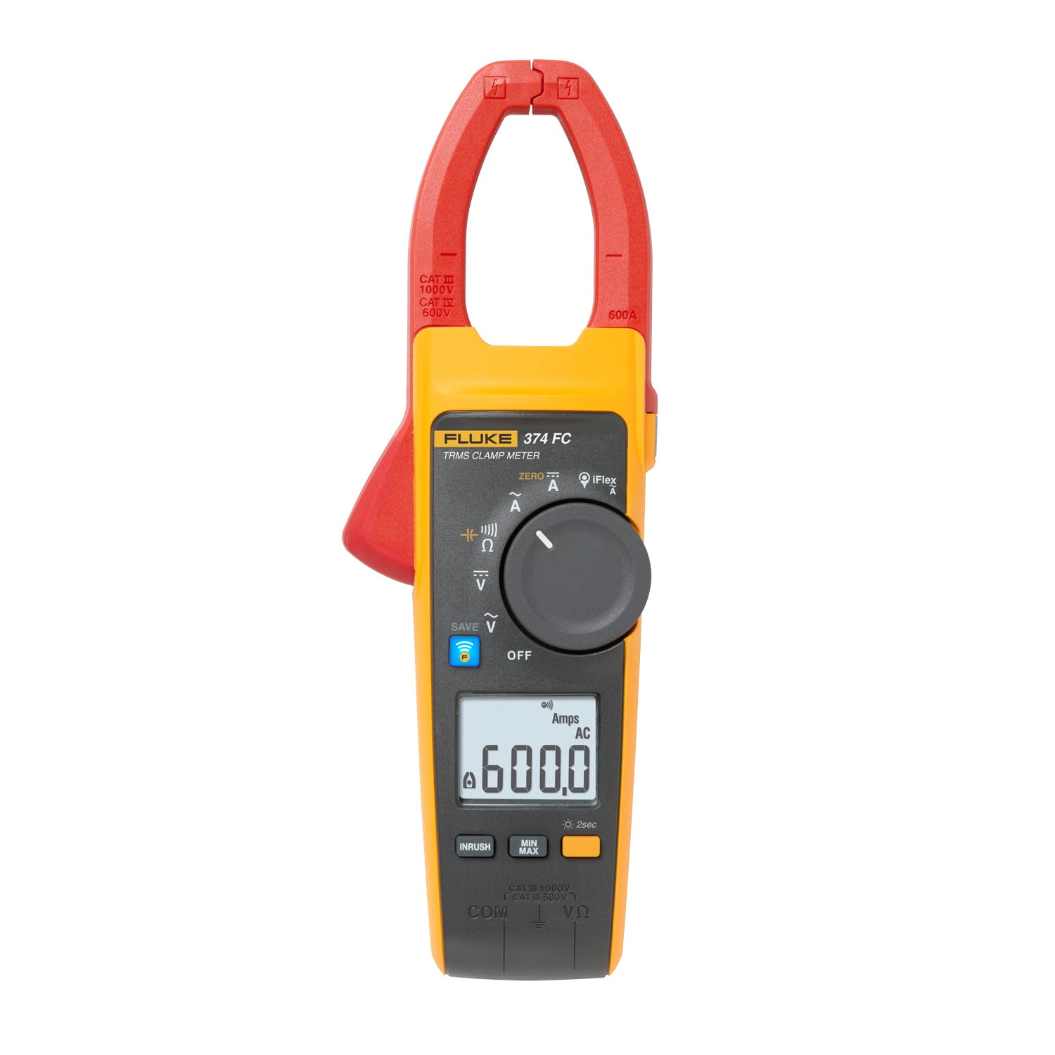 FLUKE - Fluke 374FC Multimetro a pinza 600A, 1000V AC/DC, TRMS, Fluke Connect