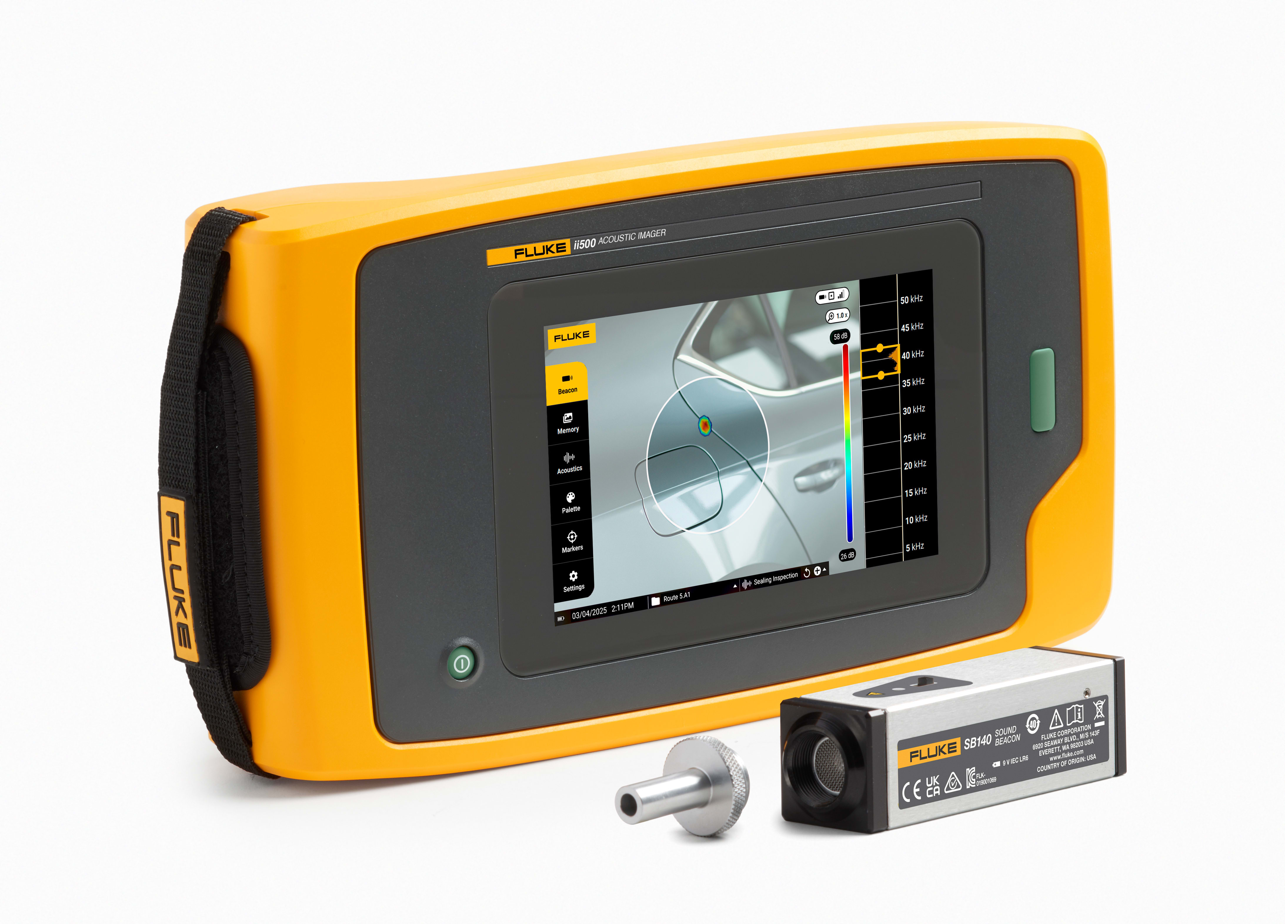 FLUKE - Telecamera acustica Fluke ii500 e segnalatore acustico Fluke SB140