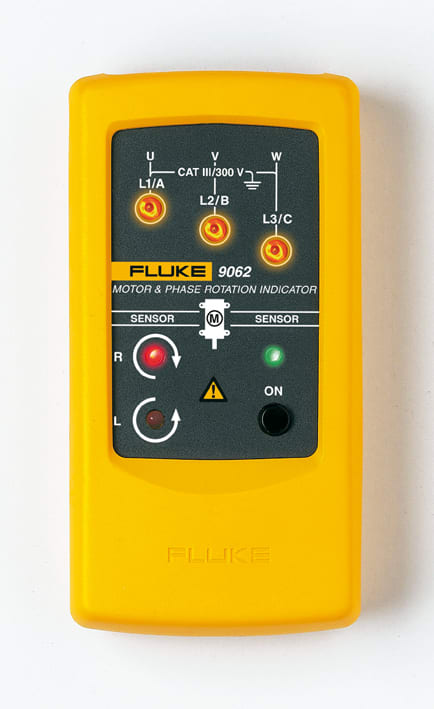 FLUKE - Fluke 9062 Indicatore senso ciclico delle fasi 120..400V a LED e rotazione motore senza contatto